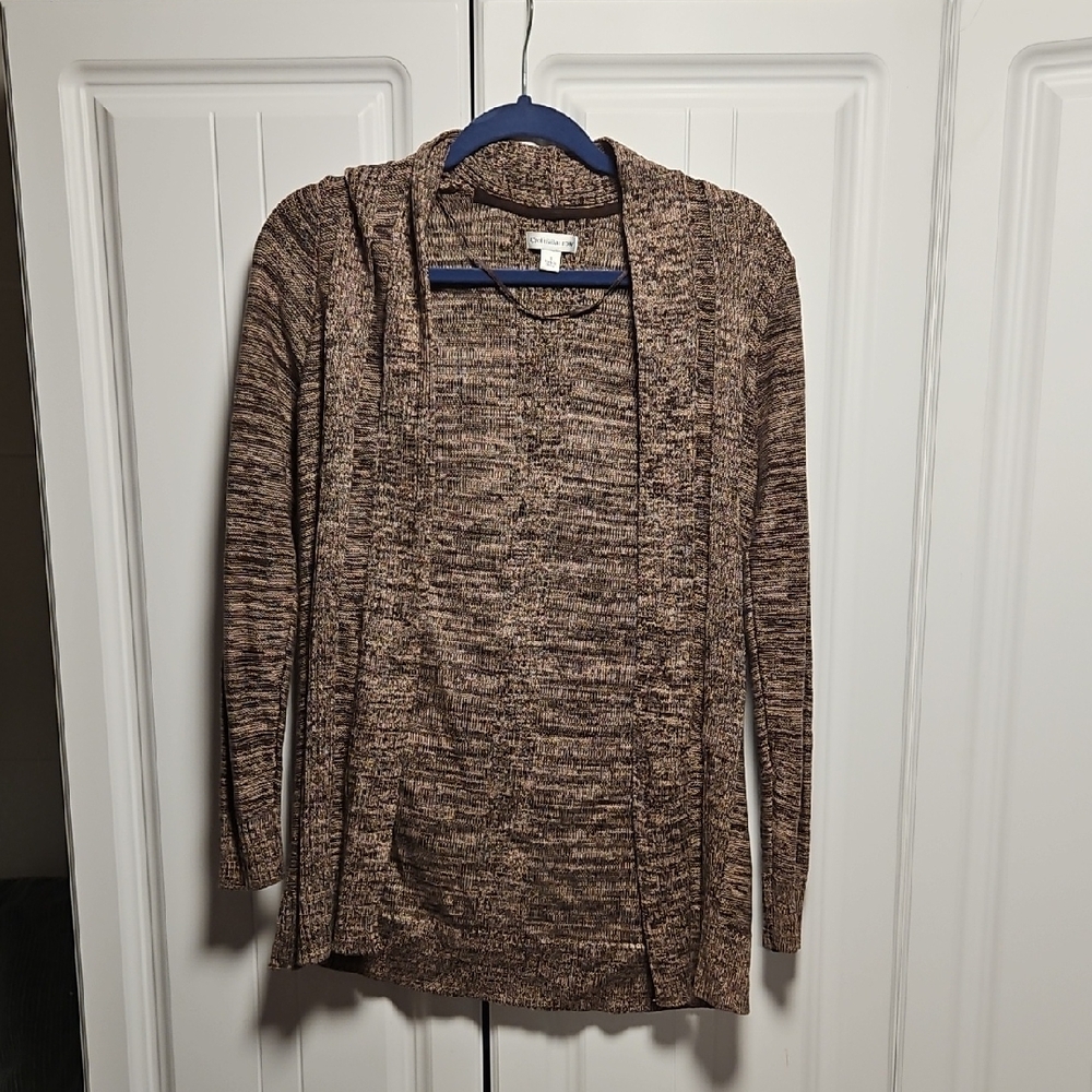 Croft & Barrow Women's Tan Open-Front Cardigan